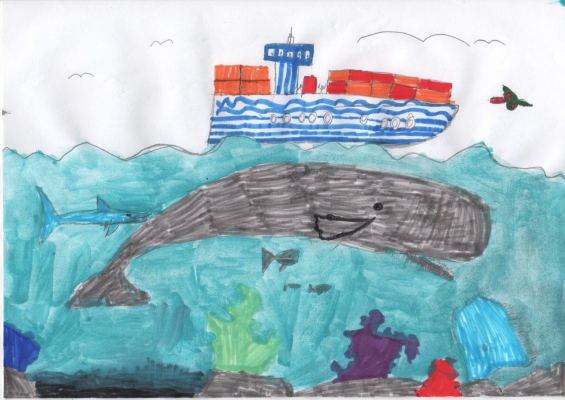 sperm whale by jude stringer age 8